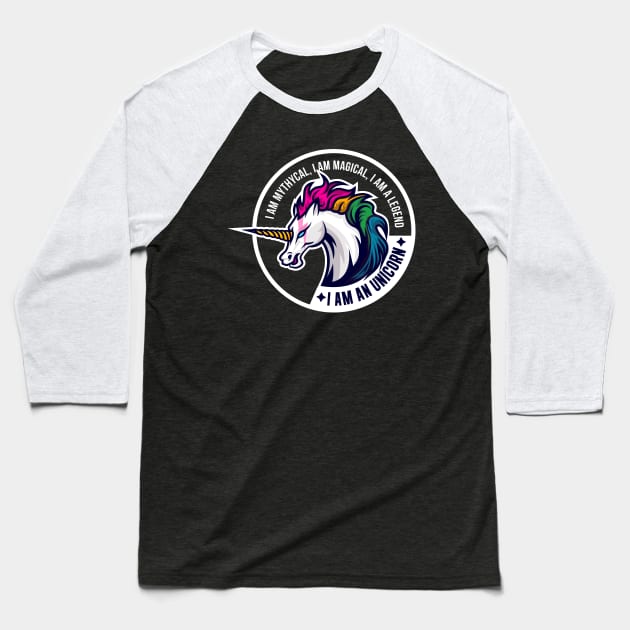 i am an unicorn Baseball T-Shirt by redwane